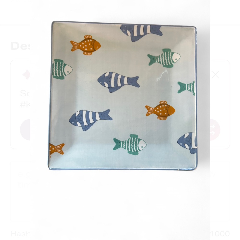 Summertime Multicolor Fish Design Plate